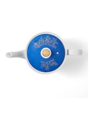 Sara Miller Blue Portmeirion Teapot with Lattice Windows - Image 4 of 6