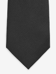 Black Textured Silk Tie - Image 3 of 3