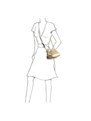 OSPREY LONDON The Carina Shrug Italian Leather Midnight Pearl Midnight Handbag - Image 7 of 7