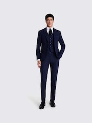 MOSS Blue Slim Fit Donegal Suit Jacket - Image 3 of 8