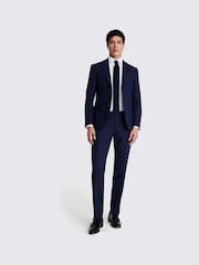 MOSS Blue Slim Fit Donegal Suit Jacket - Image 4 of 8