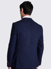 MOSS Blue Slim Fit Donegal Suit Jacket - Image 6 of 8