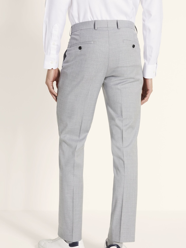 siva - Slim - MOSS Raztegljivo elegantne hlače - Slika 2 iz 3
