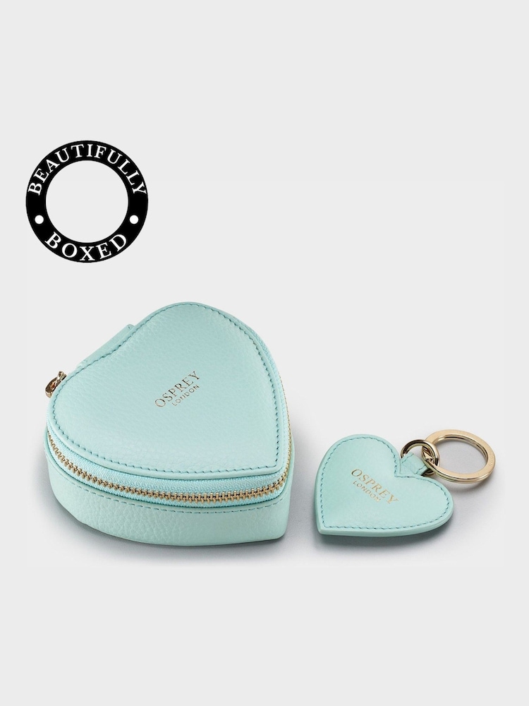 OSPREY LONDON The Tilly Heart Leather Trinket and Keyring Gift Set - Image 2 of 5