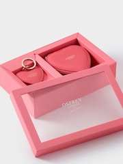 OSPREY LONDON The Tilly Heart Leather Trinket and Keyring Gift Set - Image 1 of 5