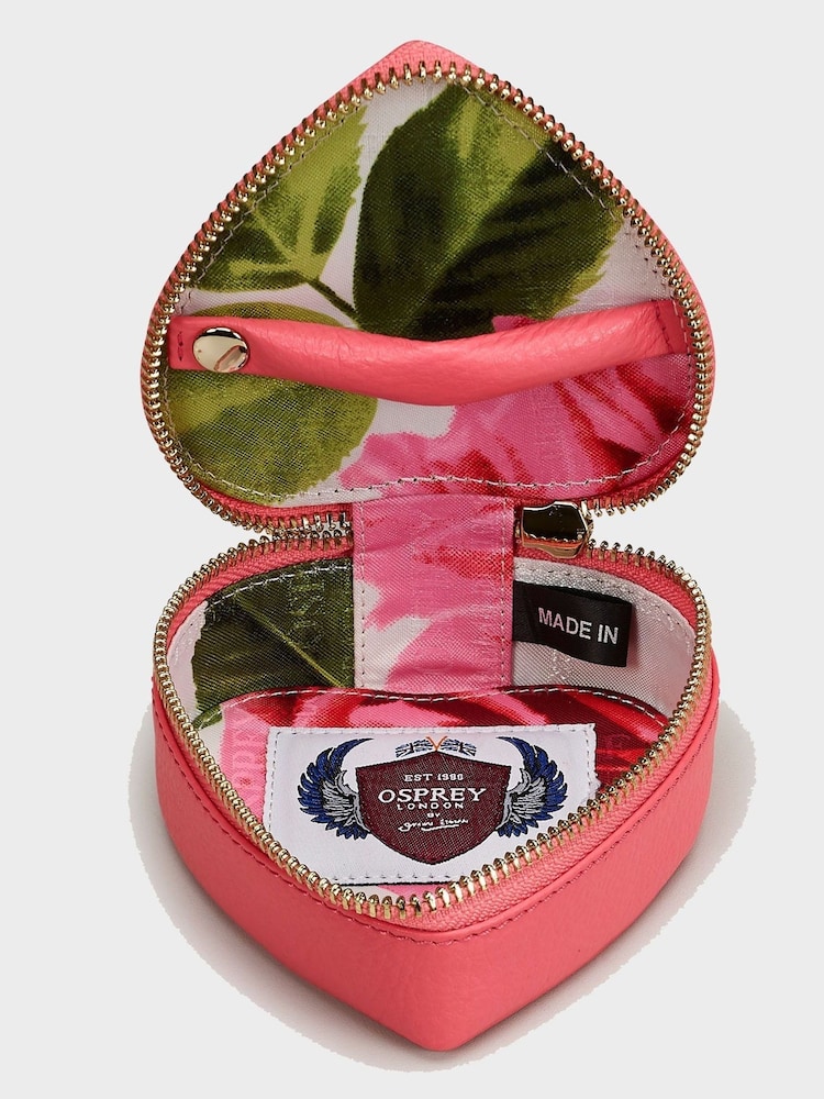 OSPREY LONDON The Tilly Heart Leather Trinket and Keyring Gift Set - Image 5 of 5
