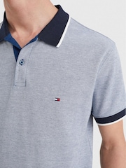 Tommy Hilfiger Blue Oxford 100% Cotton Polo Shirt - Image 3 of 4
