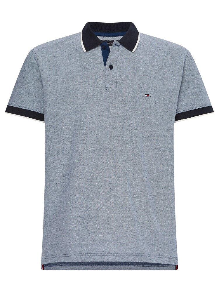 Tommy Hilfiger Blue Oxford 100% Cotton Polo Shirt - Image 4 of 4
