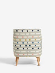 Chunky Stripe Geo Grey Carter Armchair - Image 6 of 8