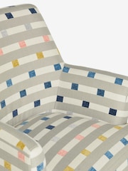 Chunky Stripe Geo Grey Carter Armchair - Image 7 of 8