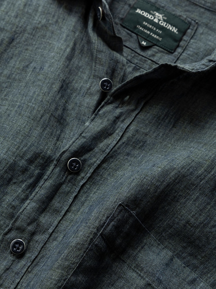 Rodd & Gunn Dark Green Palm Beach Sports Fit Shirt - Image 6 of 6 Rodd & Gunn Dark Green Palm Beach Sports Fit Shirt - Image 6 of 6