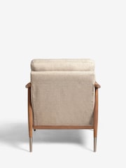 Tweedy Plain Light Natural Flinton Wooden Accent Chair - Image 8 of 10