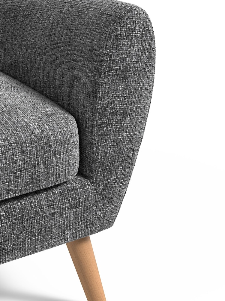 Chunky Chenille Dark Grey Wilson II Highback Armchair - Image 2 of 7
