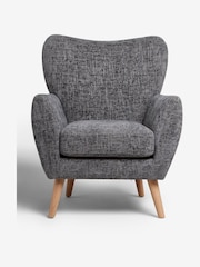 Chunky Chenille Dark Grey Wilson II Highback Armchair - Image 3 of 7