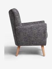 Chunky Chenille Dark Grey Wilson II Highback Armchair - Image 6 of 7
