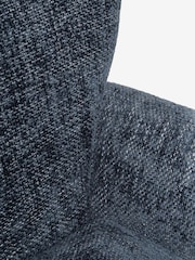 Chunky Chenille Dark Navy Blue Wilson II Highback Armchair - Image 2 of 7