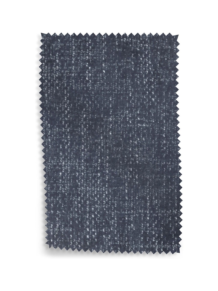 Chunky Chenille Dark Navy Blue Wilson Highback Armchair - Image 8 of 8