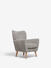 Chunky Chenille Light Grey Wilson II Highback Armchair - Image 3 of 8