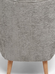 Chunky Chenille Light Grey Wilson Highback Armchair - Image 9 of 10