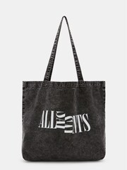 AllSaints Black Split Oppose Acid To 100% Cotton Bag - Image 1 of 5