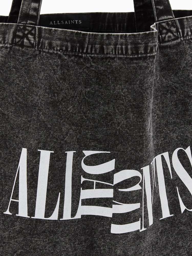 AllSaints Black Split Oppose Acid To 100% Cotton Bag - Image 5 of 5