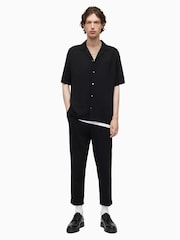 AllSaints Black Venice Short Sleeve Shirt - Image 5 of 9