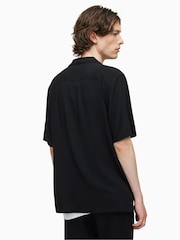 AllSaints Black Venice Short Sleeve Shirt - Image 6 of 9