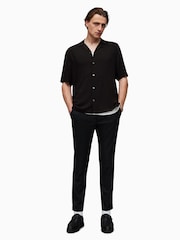 AllSaints Black Venice Short Sleeve Shirt - Image 8 of 9