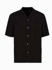 AllSaints Black Venice Short Sleeve Shirt - Image 9 of 9
