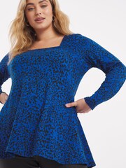 Simply Be Animal Super Soft Square Neck Top - Image 3 of 4