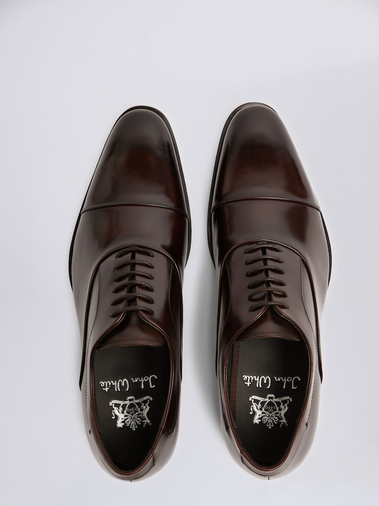 Brązowy - MOSS John Guildhall Oxford Shoes - Image 2 of 4