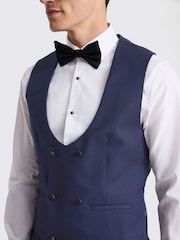 MOSS Blue Slim Fit Dresswear Suit: Waistcoat - Image 3 of 4