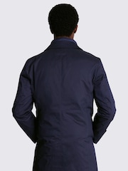MOSS Blue Tailored Fit Padded Raincoat - Image 2 of 7