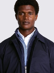 MOSS Blue Tailored Fit Padded Raincoat - Image 5 of 7