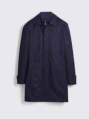 MOSS Blue Tailored Fit Padded Raincoat - Image 7 of 7