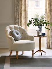Laura Ashley Chenille Natural Hanby Accent Chair - Image 1 of 2