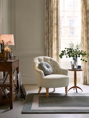 Laura Ashley Chenille Natural Hanby Accent Chair - Image 2 of 2