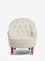 Laura Ashley Chenille Natural Hanby Accent Chair - Image 3 of 8