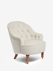 Laura Ashley Chenille Natural Hanby Accent Chair - Image 6 of 8