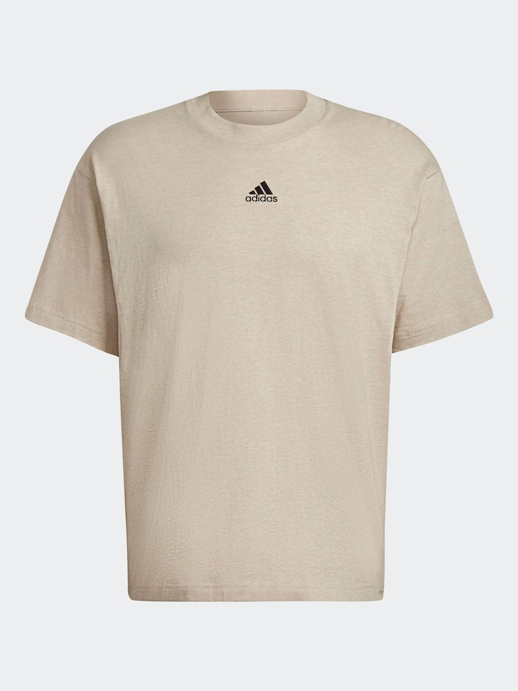 adidas Yellow Botanically Dyed 100% Cotton T-Shirt - Image 6 of 6