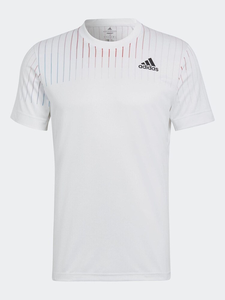 adidas Melbourne Tennis Freelift Printed White T-Shirt - Image 7 of 7