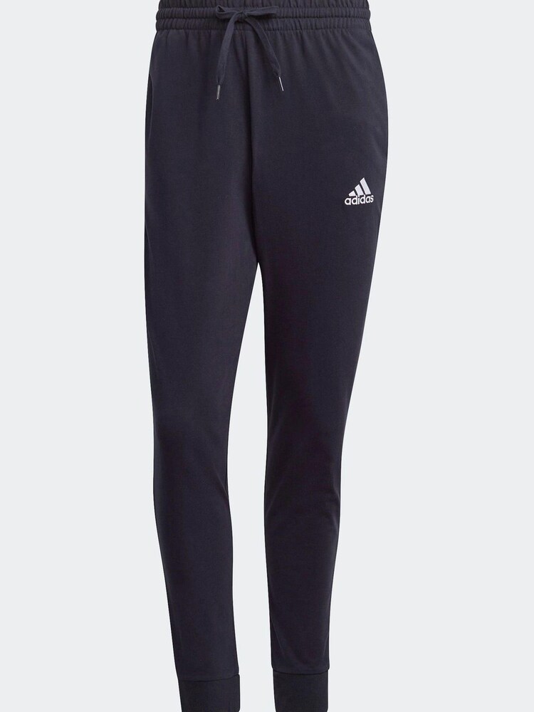 adidas Blue Essentials Single Jersey Tapered Cuff Joggers - Image 5 of 5