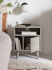 Grey Bronx Oak Effect Multi Bedside Table - Image 2 of 12
