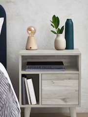 Grey Bronx Oak Effect Multi Bedside Table - Image 4 of 12