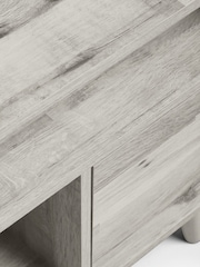 Grey Bronx Oak Effect Multi Bedside Table - Image 9 of 12