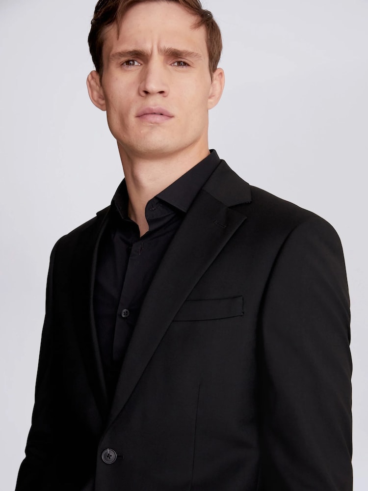 MOSS Black Stretch Suit: Jacket - Image 7 of 9