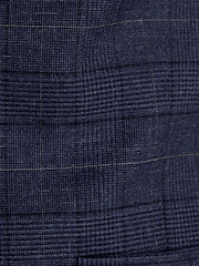 MOSS Navy Blue Check Suit: Waistcoat - Image 4 of 4