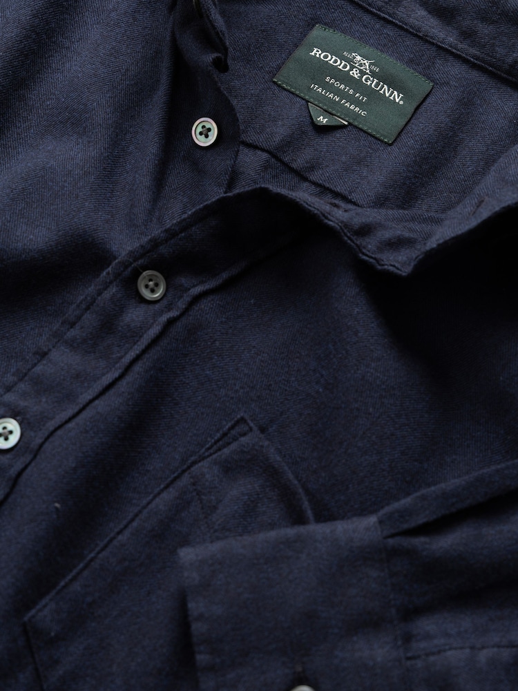 Rodd & Gunn Dark Blue Barrhill Sports Fit Shirt - Image 2 of 2 Rodd & Gunn Dark Blue Barrhill Sports Fit Shirt - Image 2 of 2