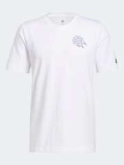 adidas White Avatar James Harden 100% Cotton Graphic T-Shirt - Image 5 of 6