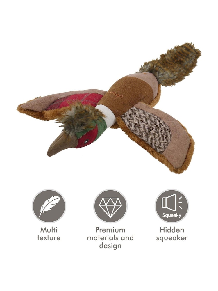 Joules Brown Plush Pheasant Dog Toy - Image 4 of 4